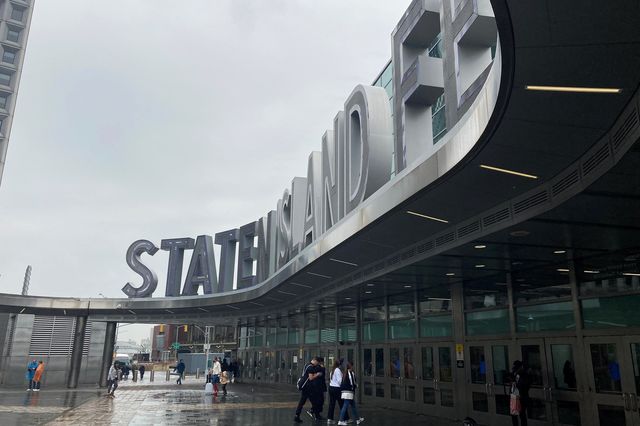 the facade of the Staten Island Ferry Terminal